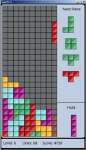 Pytris (Python, Luke Bordonaro, 2019) ingame.png